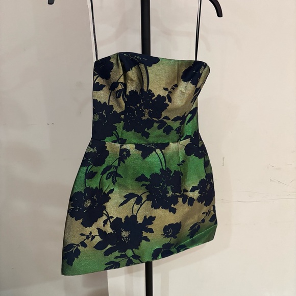 NWT | Katie May Valerie Dress in Emerald Garden Strapless Mini XS - Picture 3 of 8